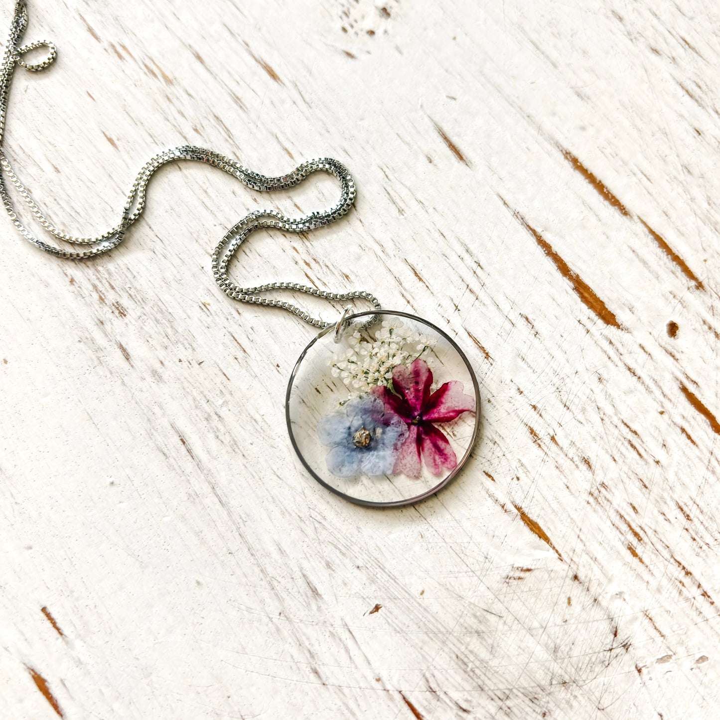 Pressed Flower Necklace