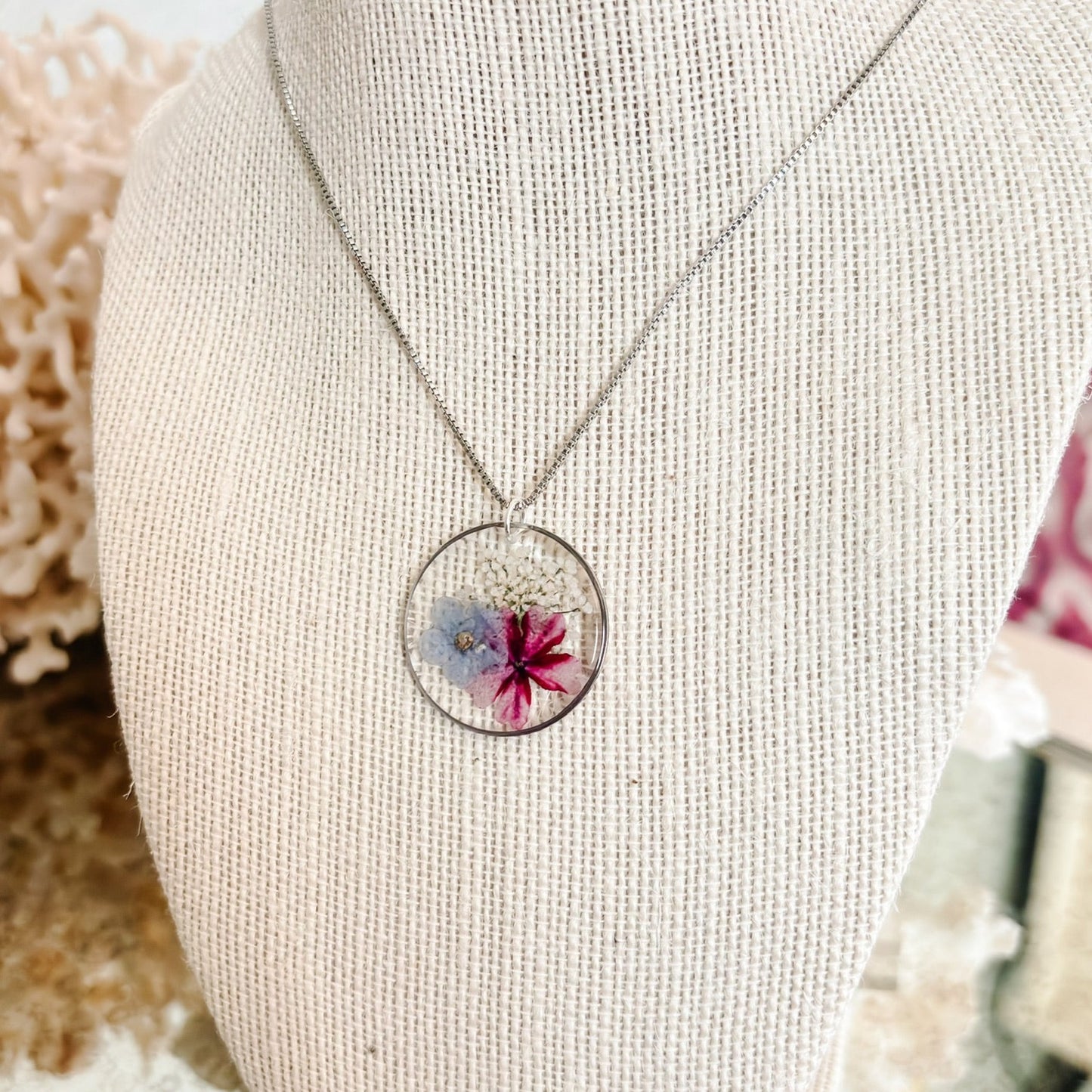 Pressed Flower Necklace