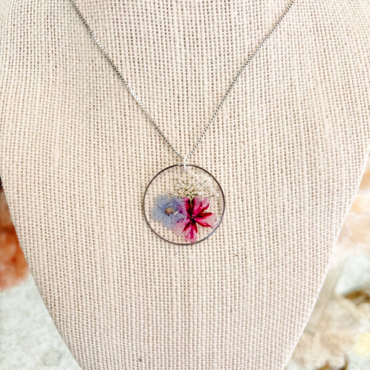 Pressed Flower Necklace