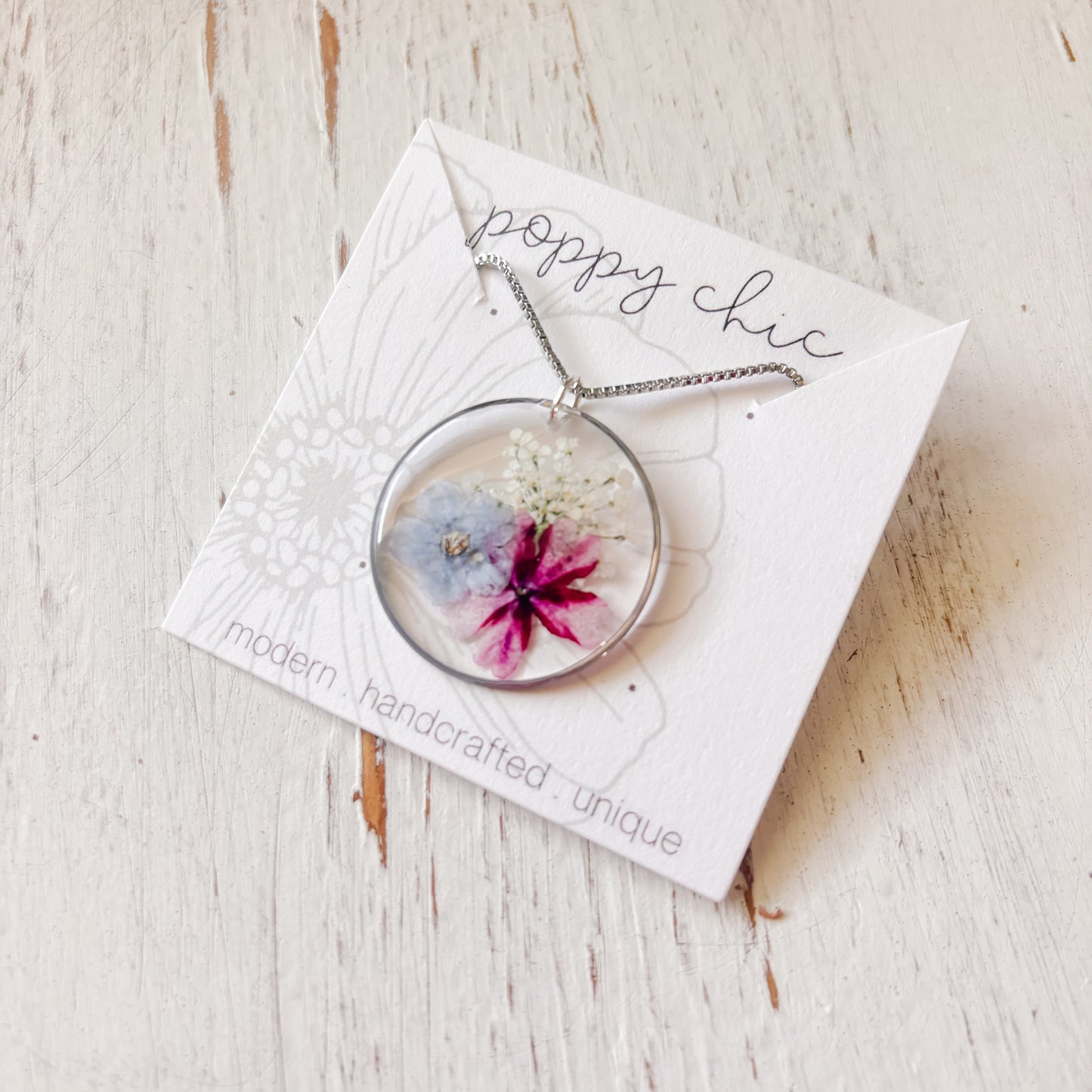 Pressed Flower Necklace