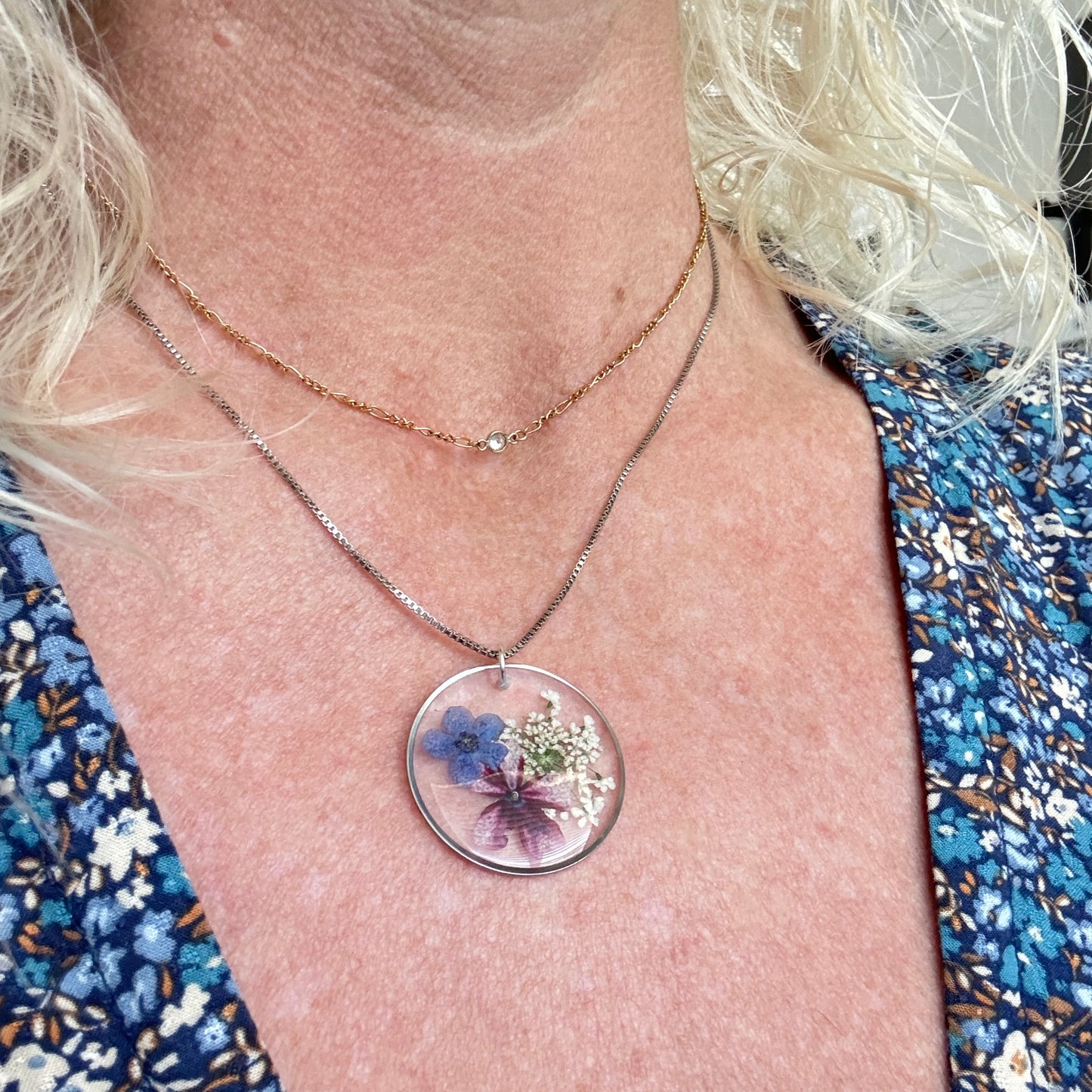 Pressed Flower Necklace