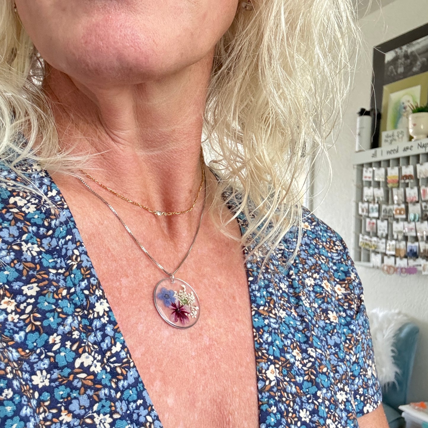 Pressed Flower Necklace