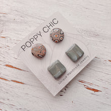 Load image into Gallery viewer, BEBE Studs- Gray Shimmer
