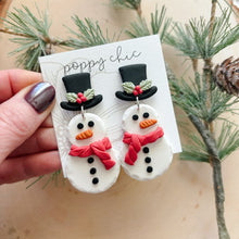Load image into Gallery viewer, Snowman Statement Earrings
