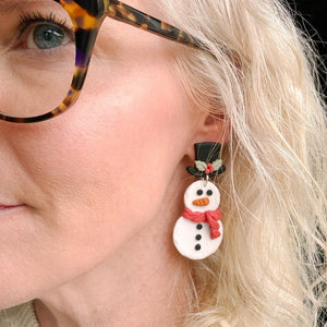 Snowman Statement Earrings