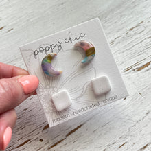 Load image into Gallery viewer, BEBE Studs- Colorful Moon
