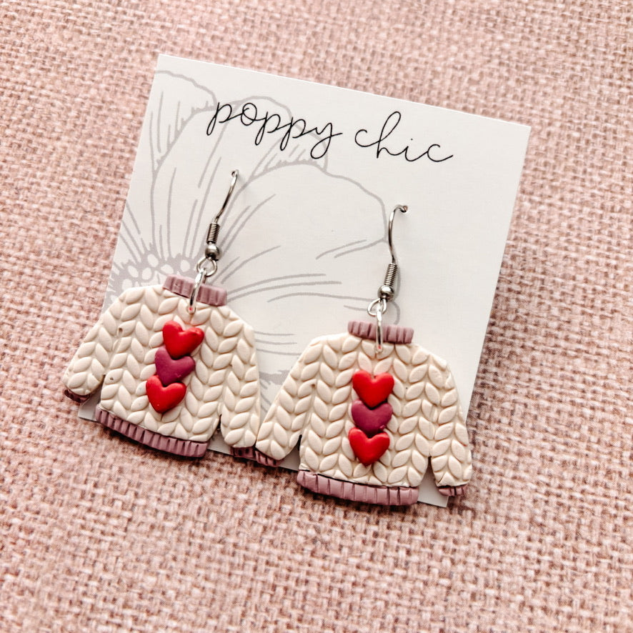 Heart Sweater Dangles