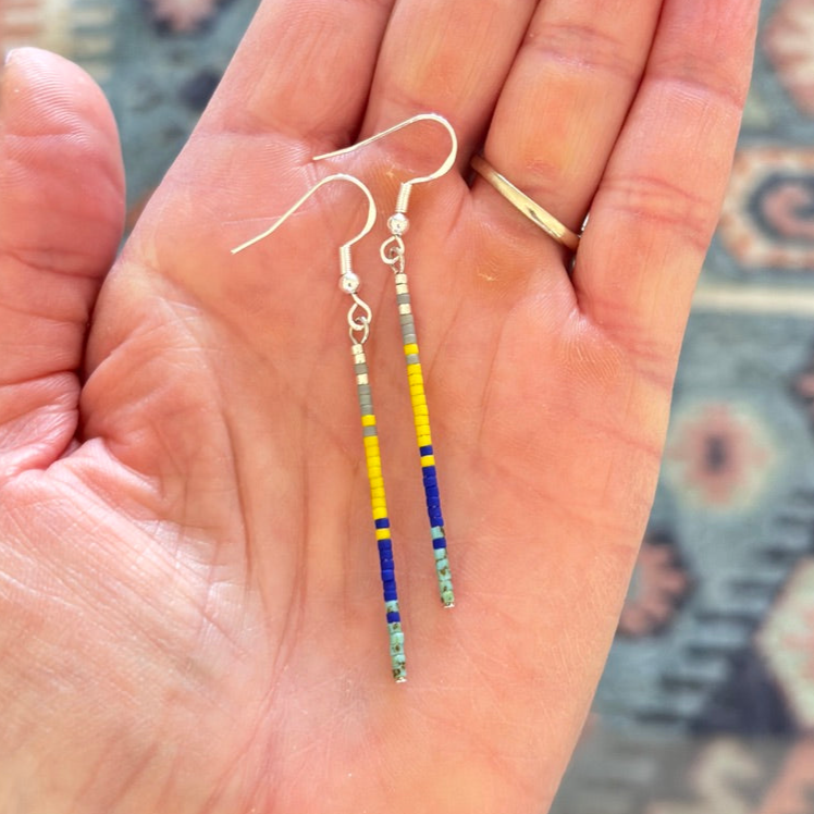 Seed Bead Rod Earrings