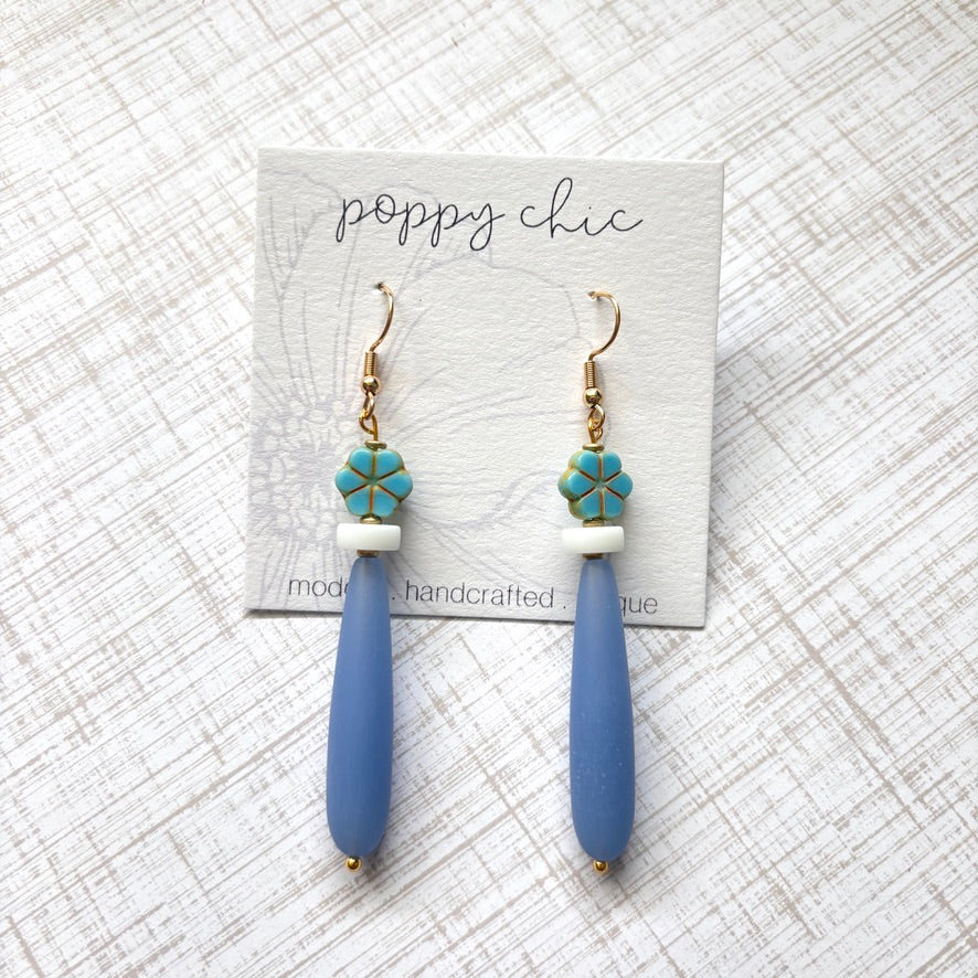 Periwinkle Beaded Earrings