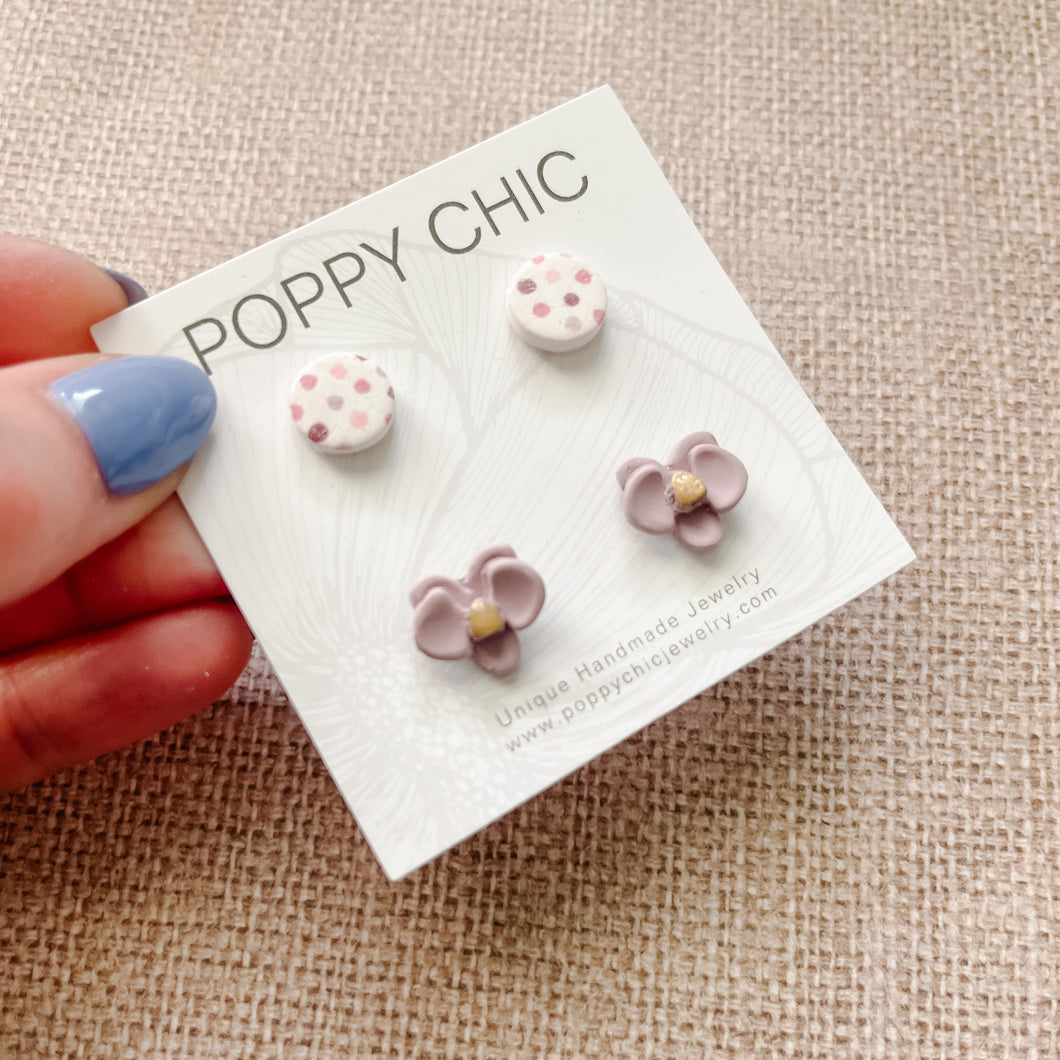 BEBE Studs- Orchid