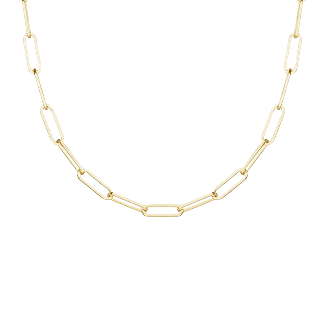 Gold Paper Clip Necklace