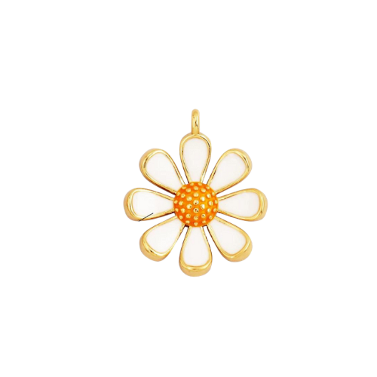 Large Gold Daisy Charm