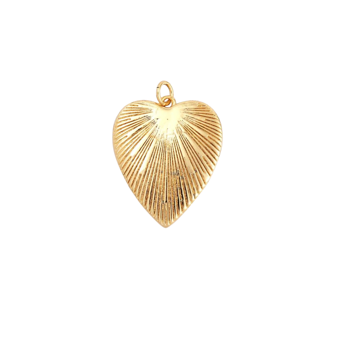 Large Gold Heart Charm