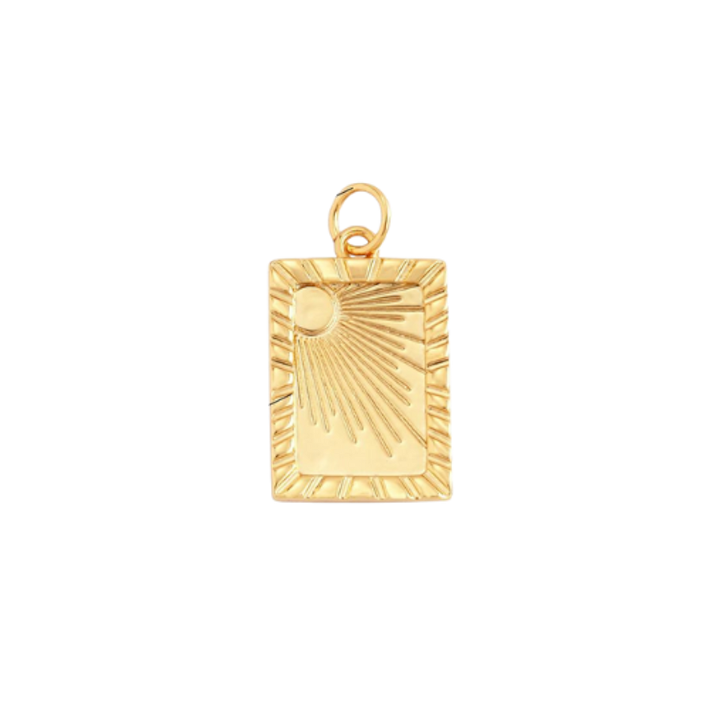 Large Rectangle Sunburst Charm