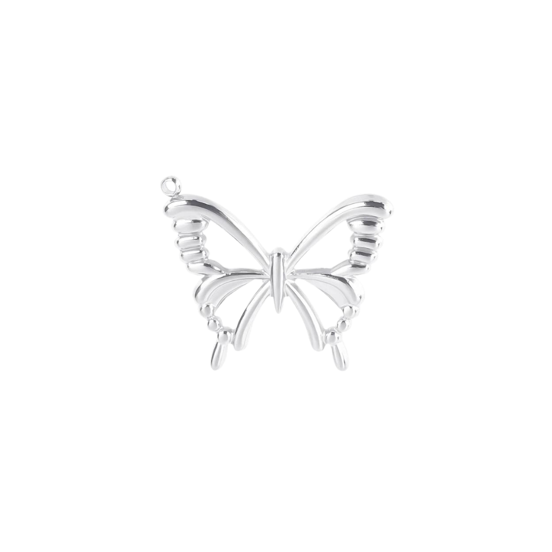 Medium Silver Butterfly Charm