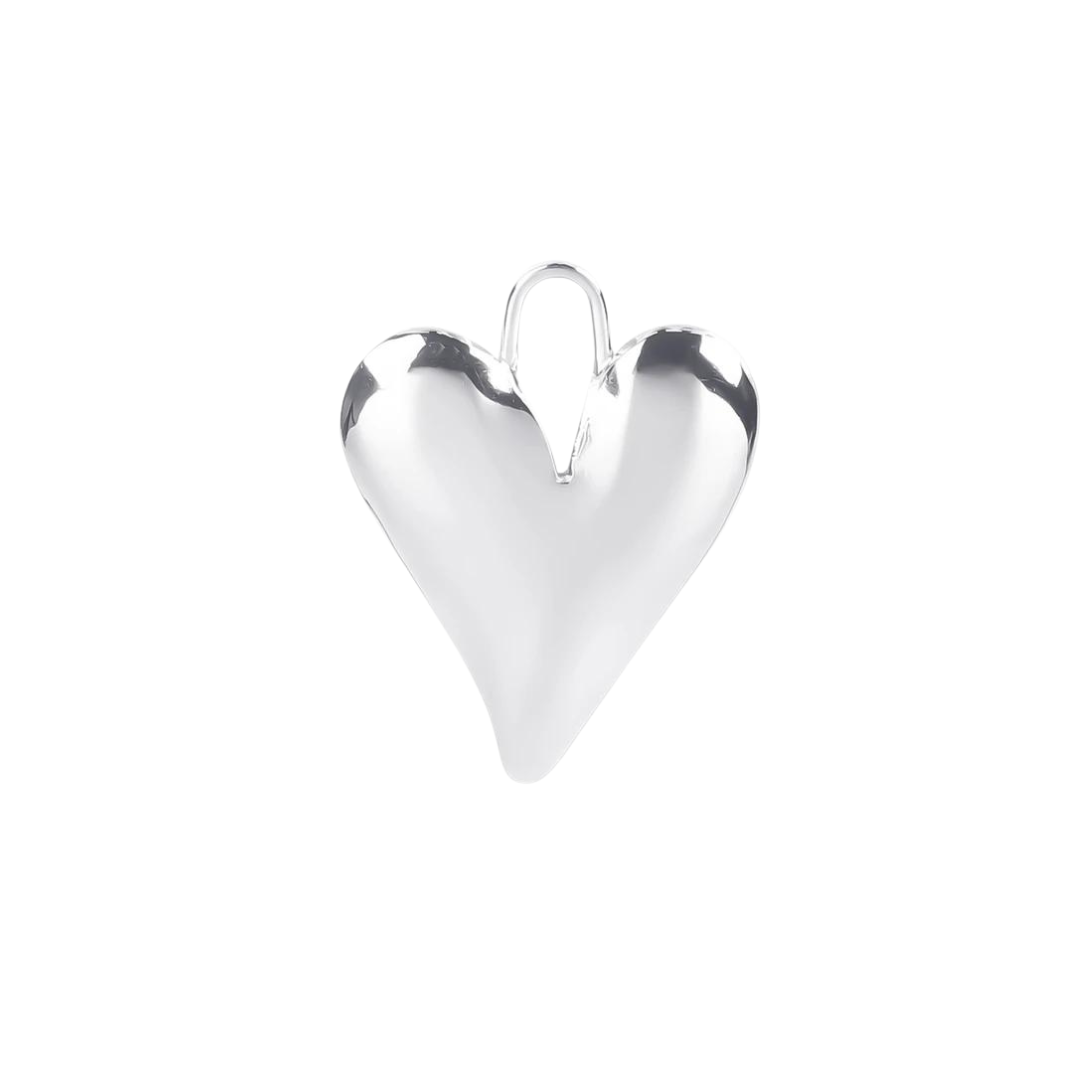 Large Silver Heart Charm