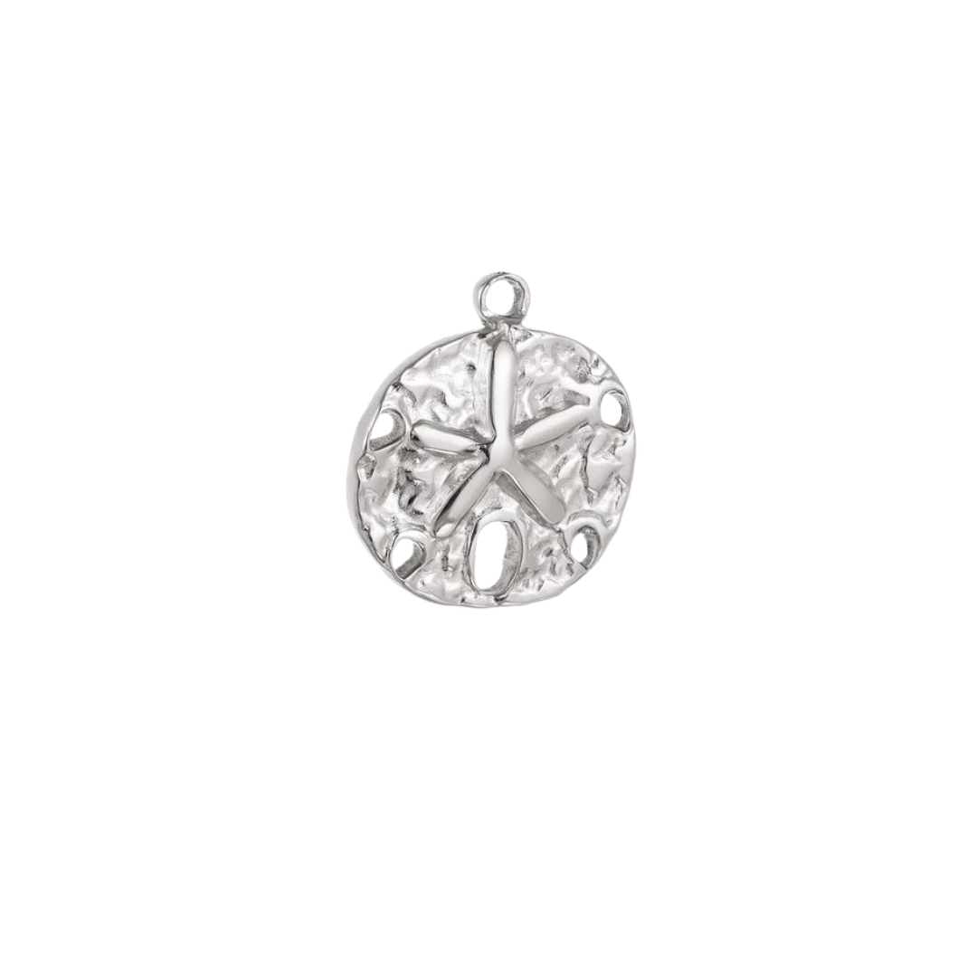 Large Silver Sand Dollar Charm