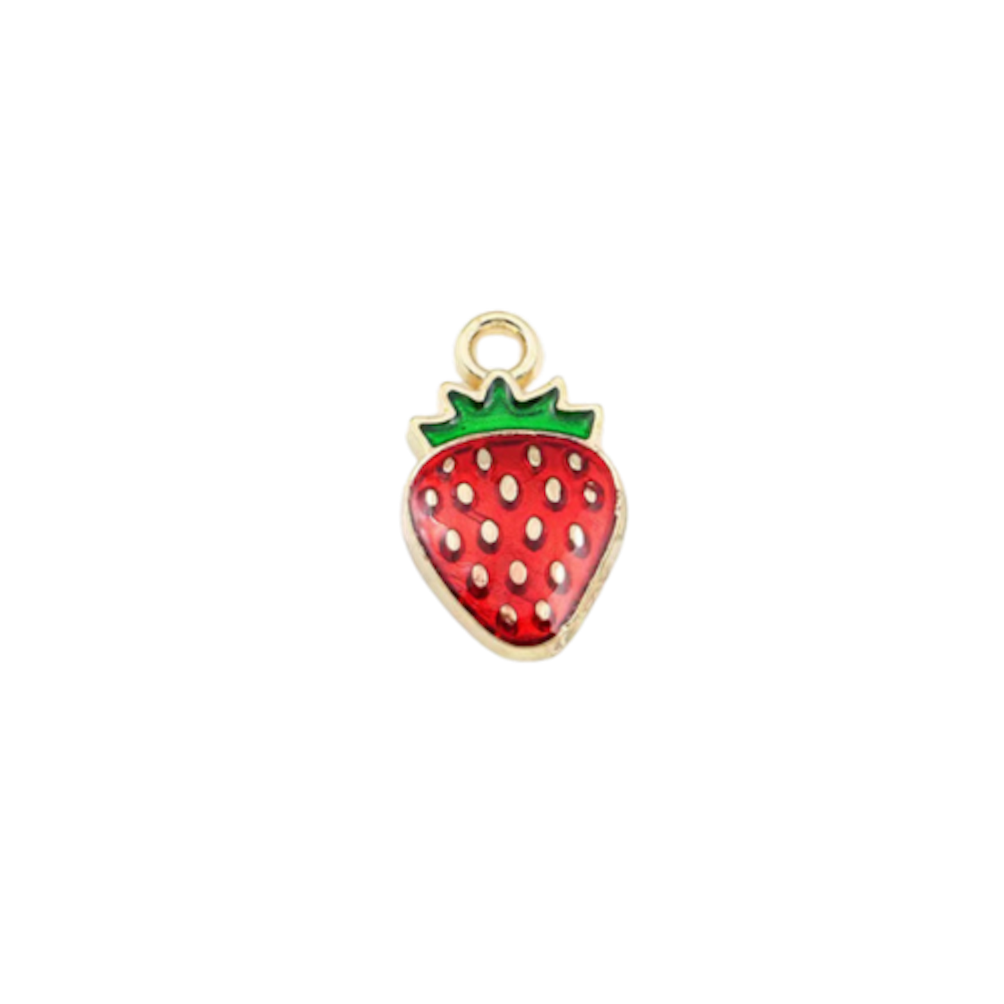 Medium Enamel Strawberry Charm