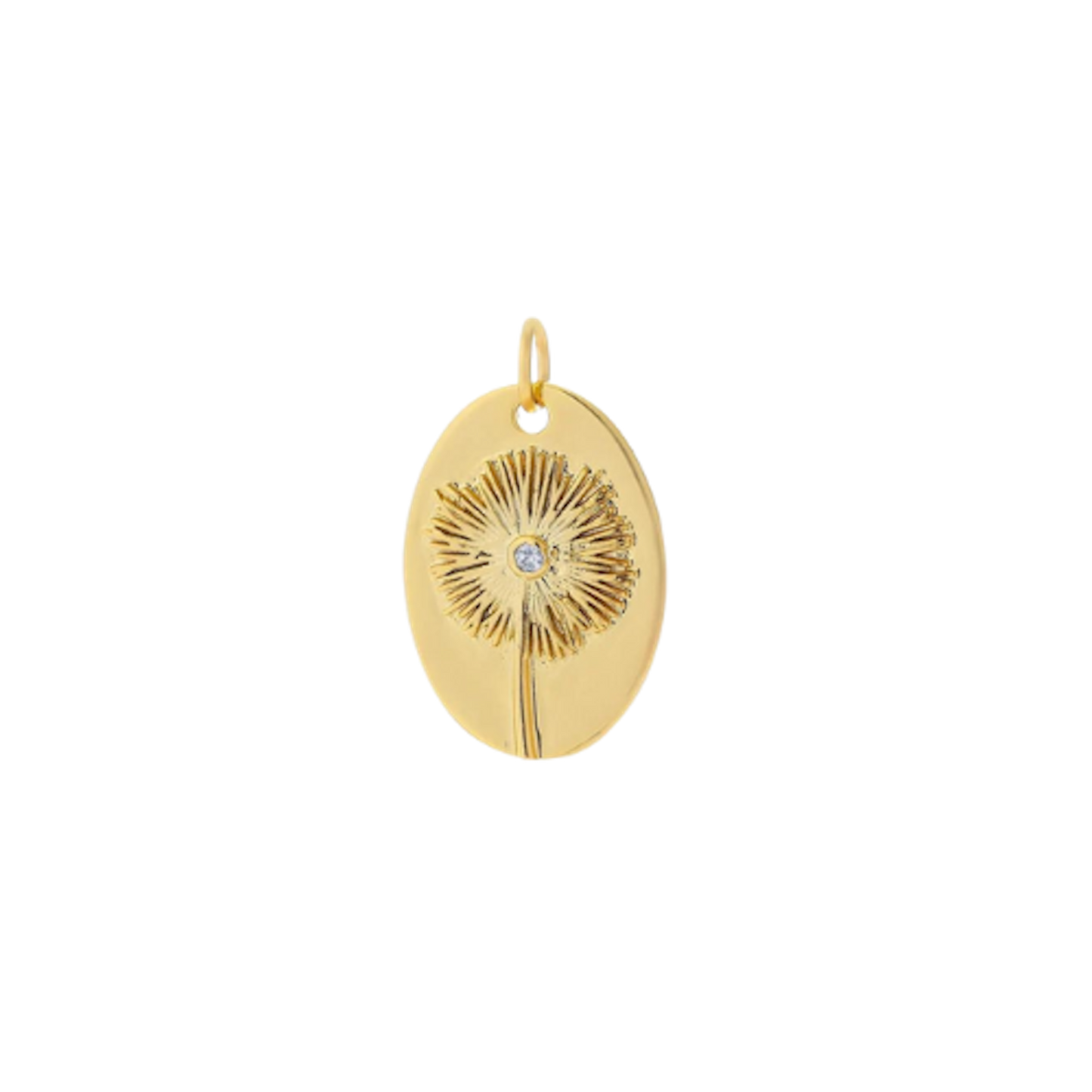 Medium Gold Dandelion Charm