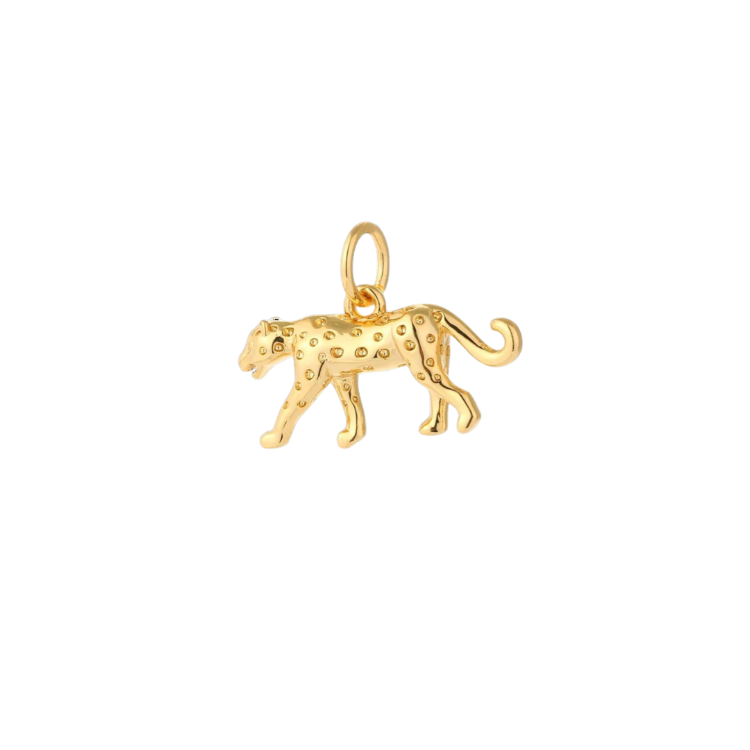 Small Gold Leopard Charm