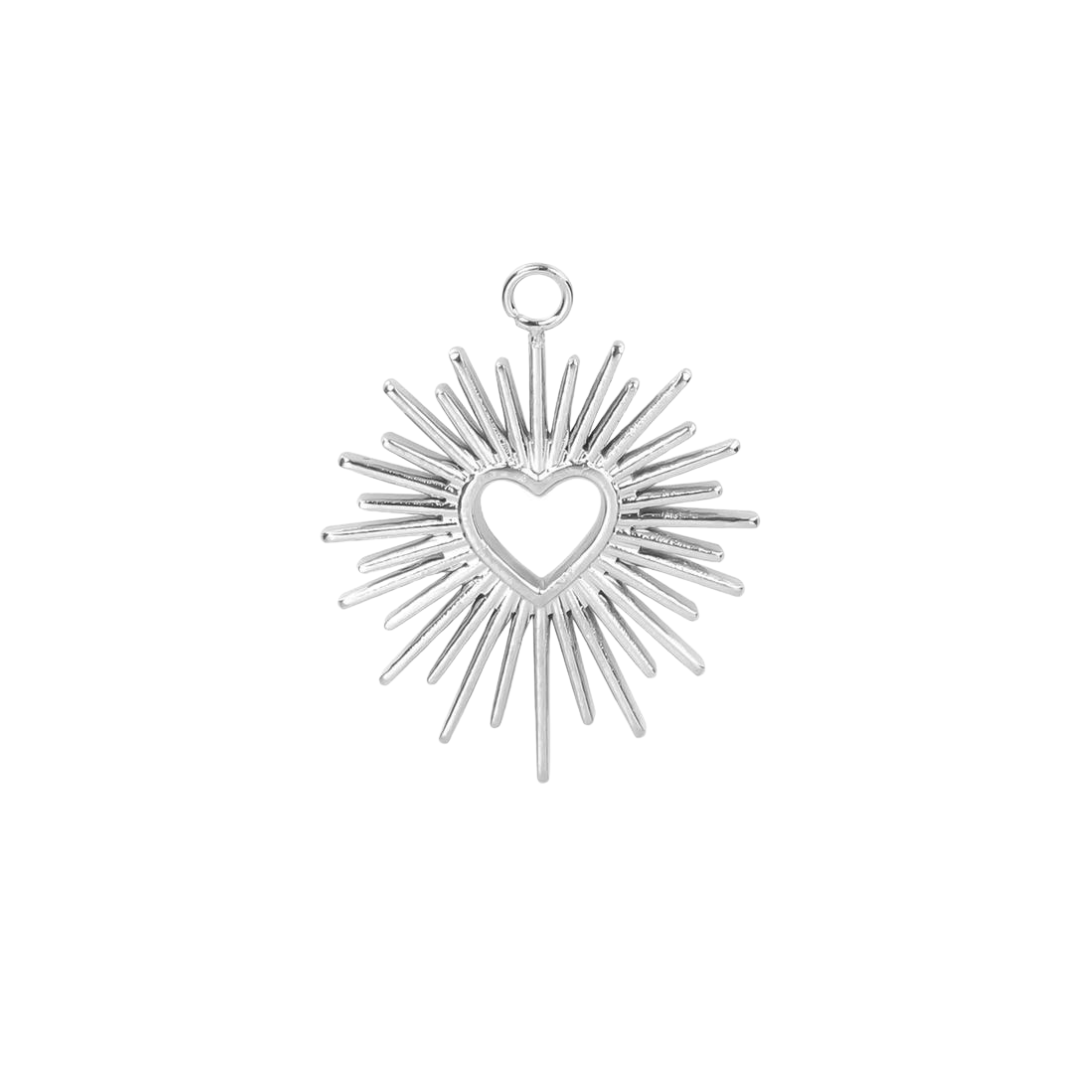 Medium Heart Burst Charm