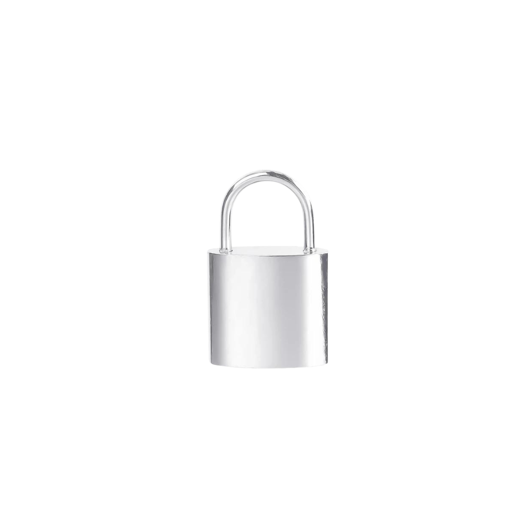 Medium Silver Lock Charm