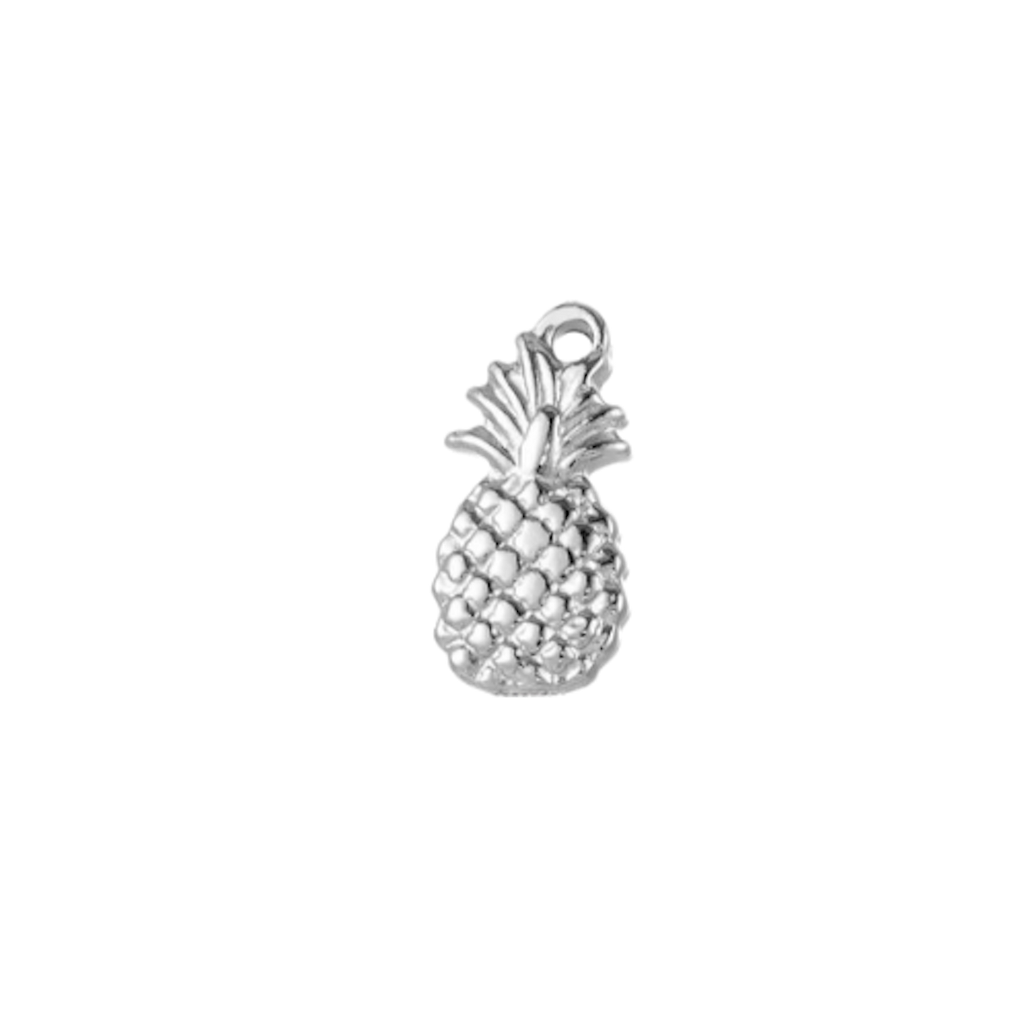 Small Silver Pineapple Charm