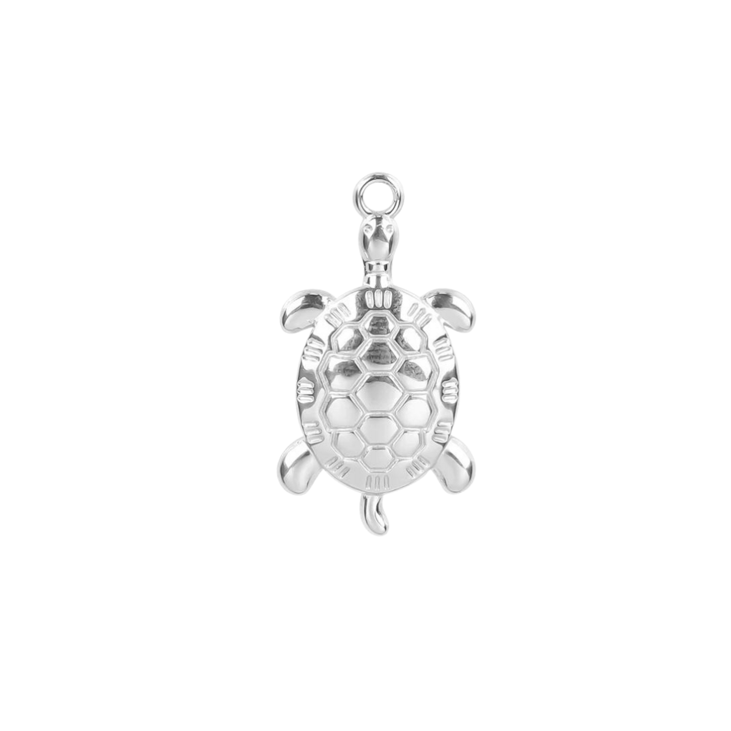 Medium Silver Sea Turtle Charm