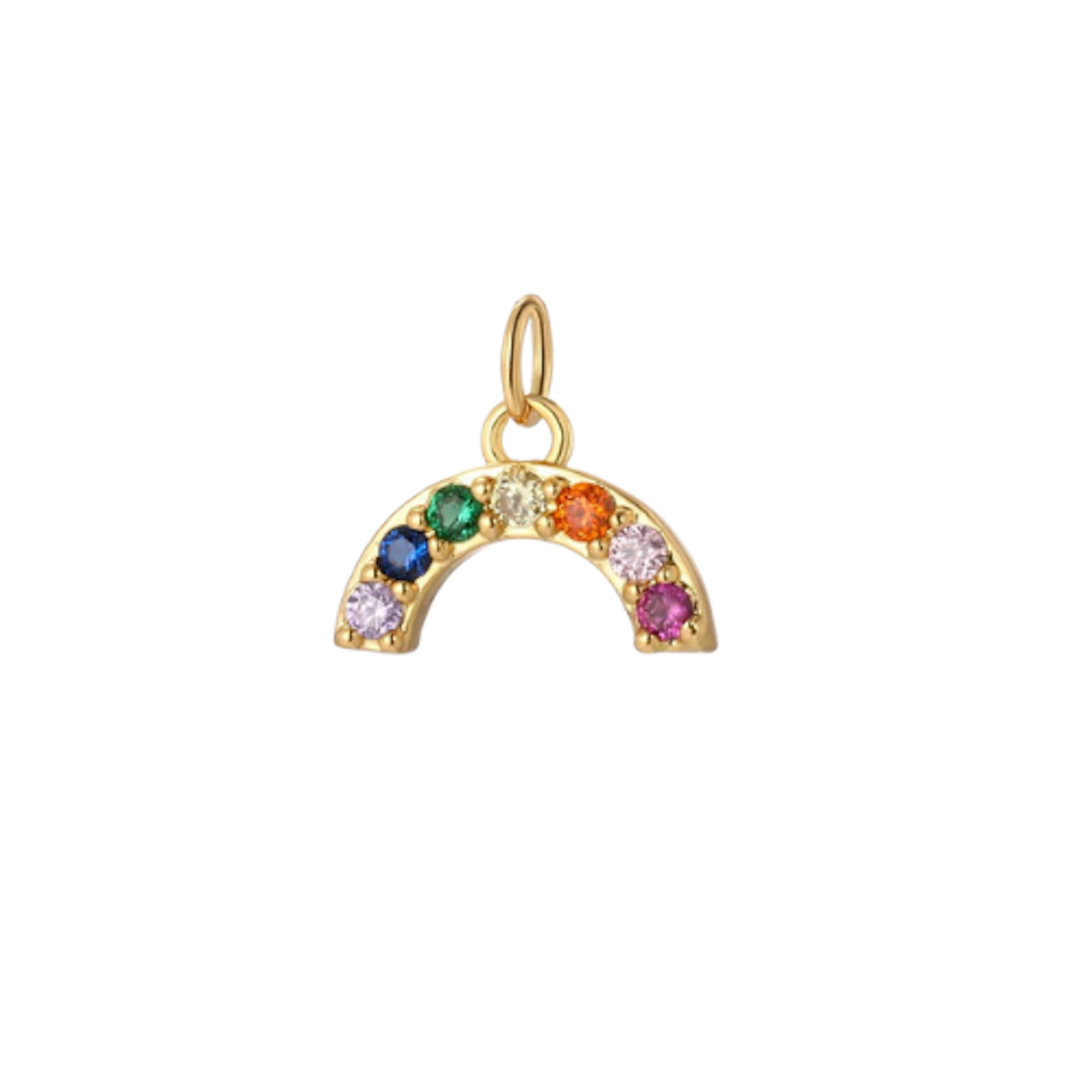 Mini CZ Rainbow Charm