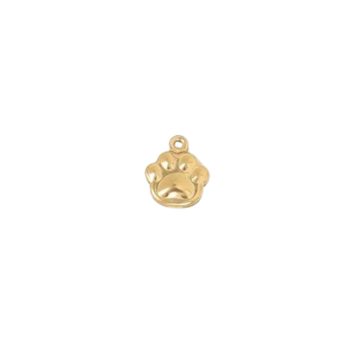 Mini Gold Puffy Paw Charm