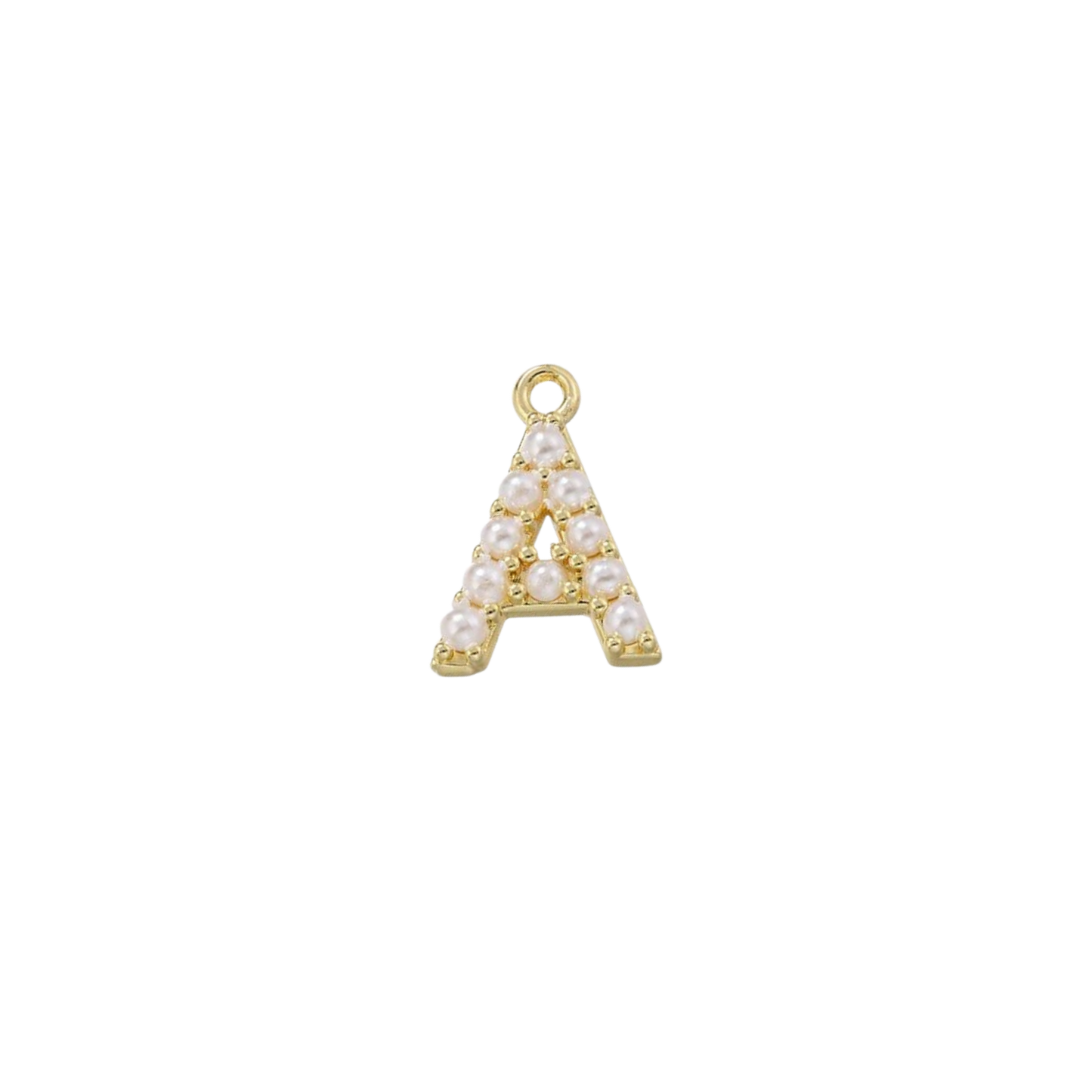 Mini Pearl Gold Initial Charms