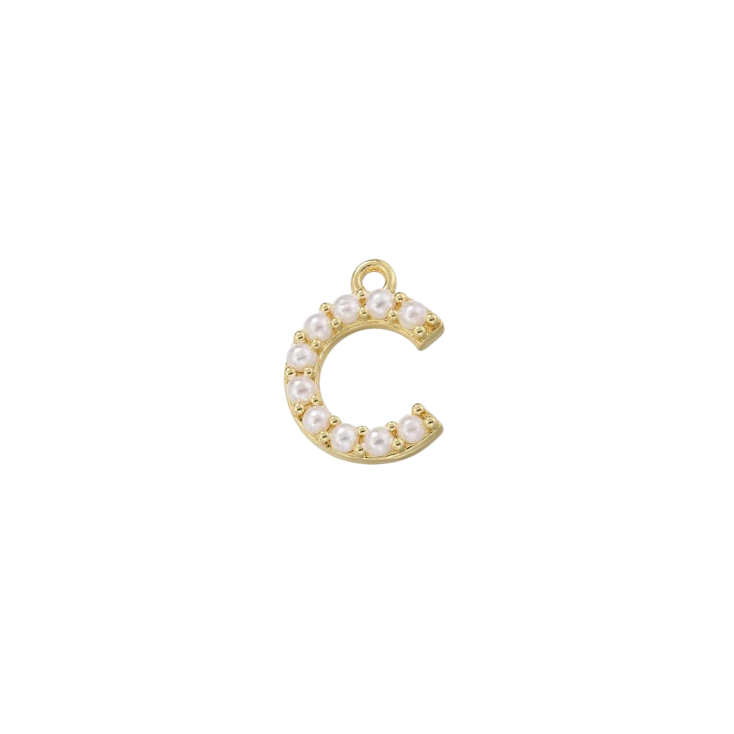 Mini Pearl Gold Initial Charms