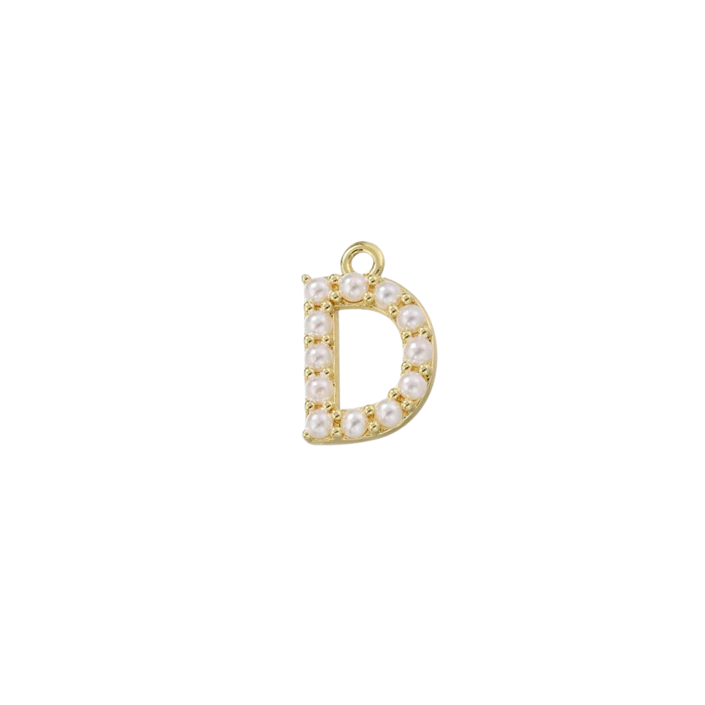 Mini Pearl Gold Initial Charms