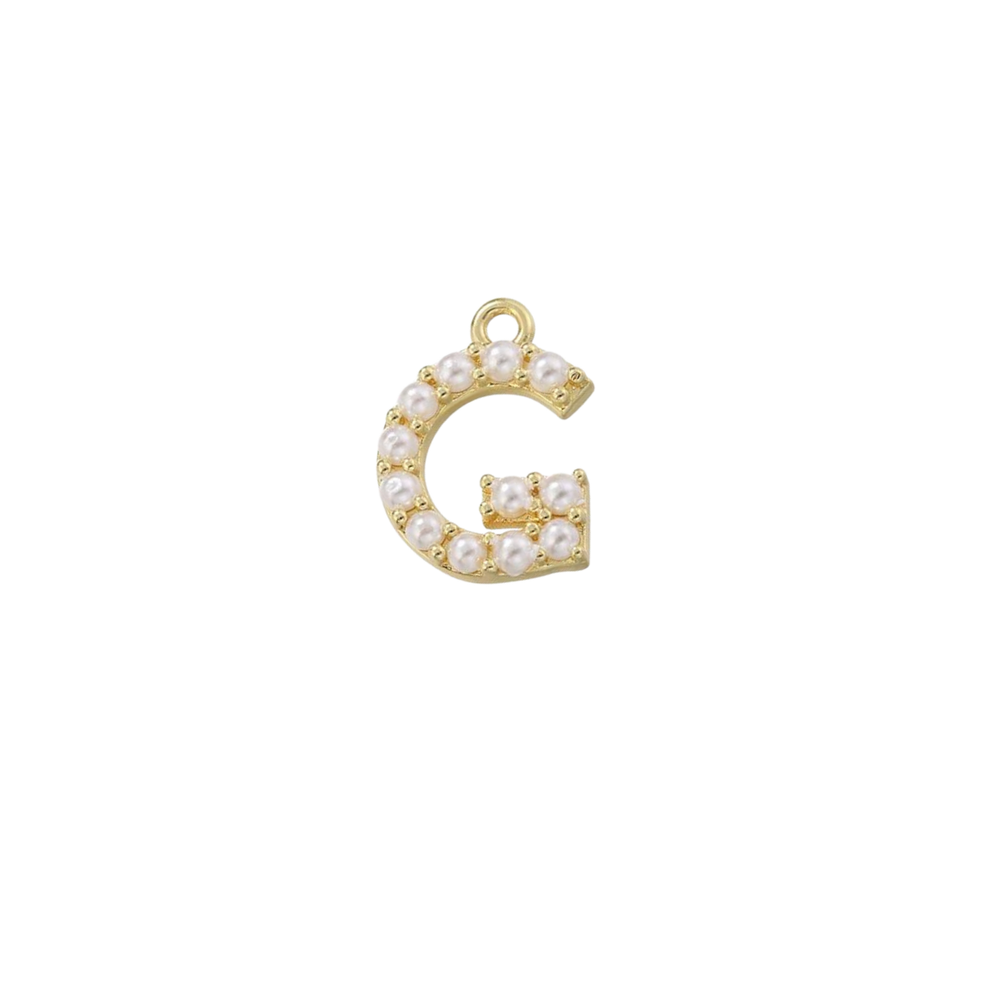 Mini Pearl Gold Initial Charms