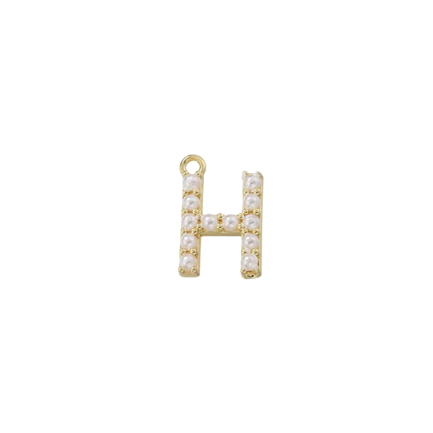 Mini Pearl Gold Initial Charms