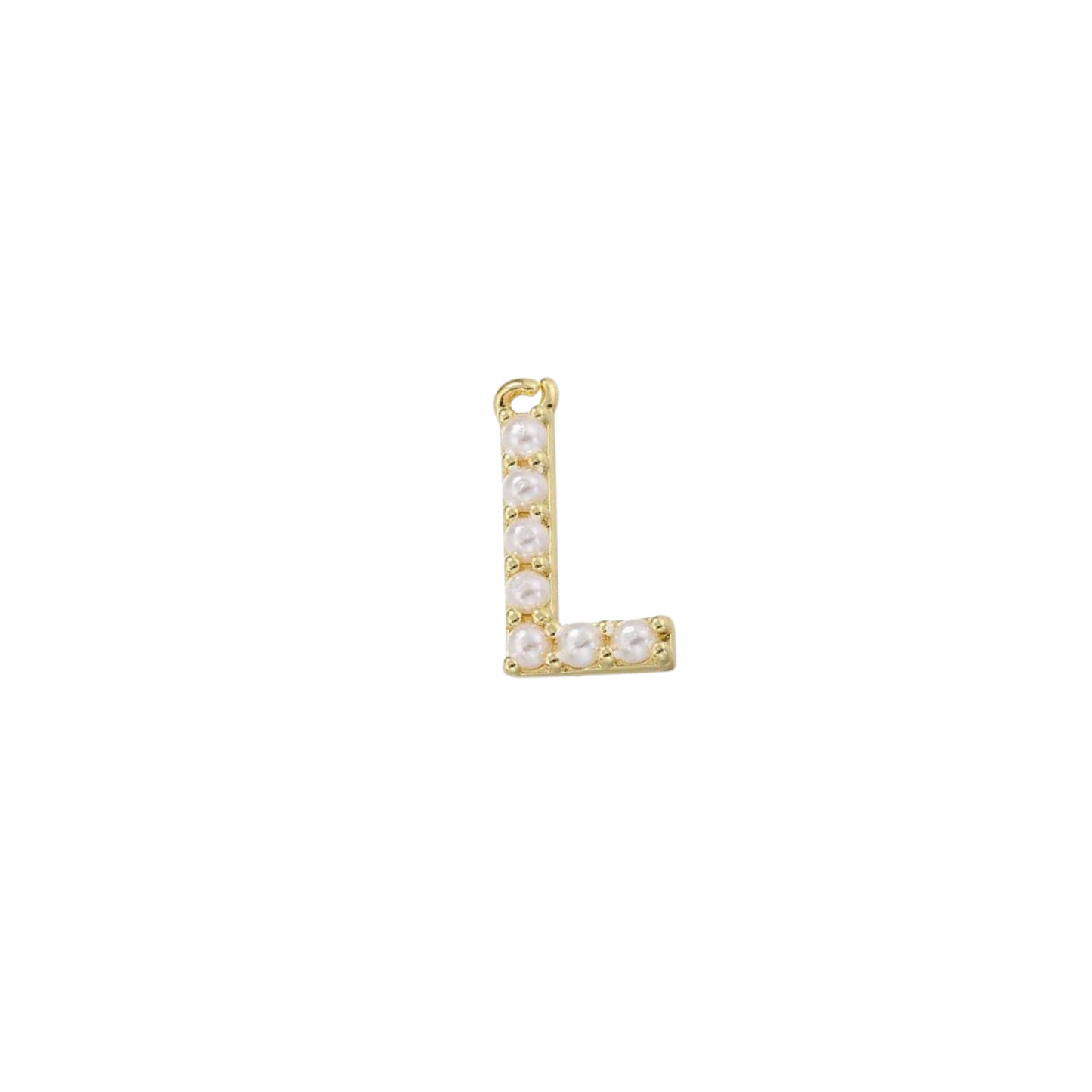 Mini Pearl Gold Initial Charms