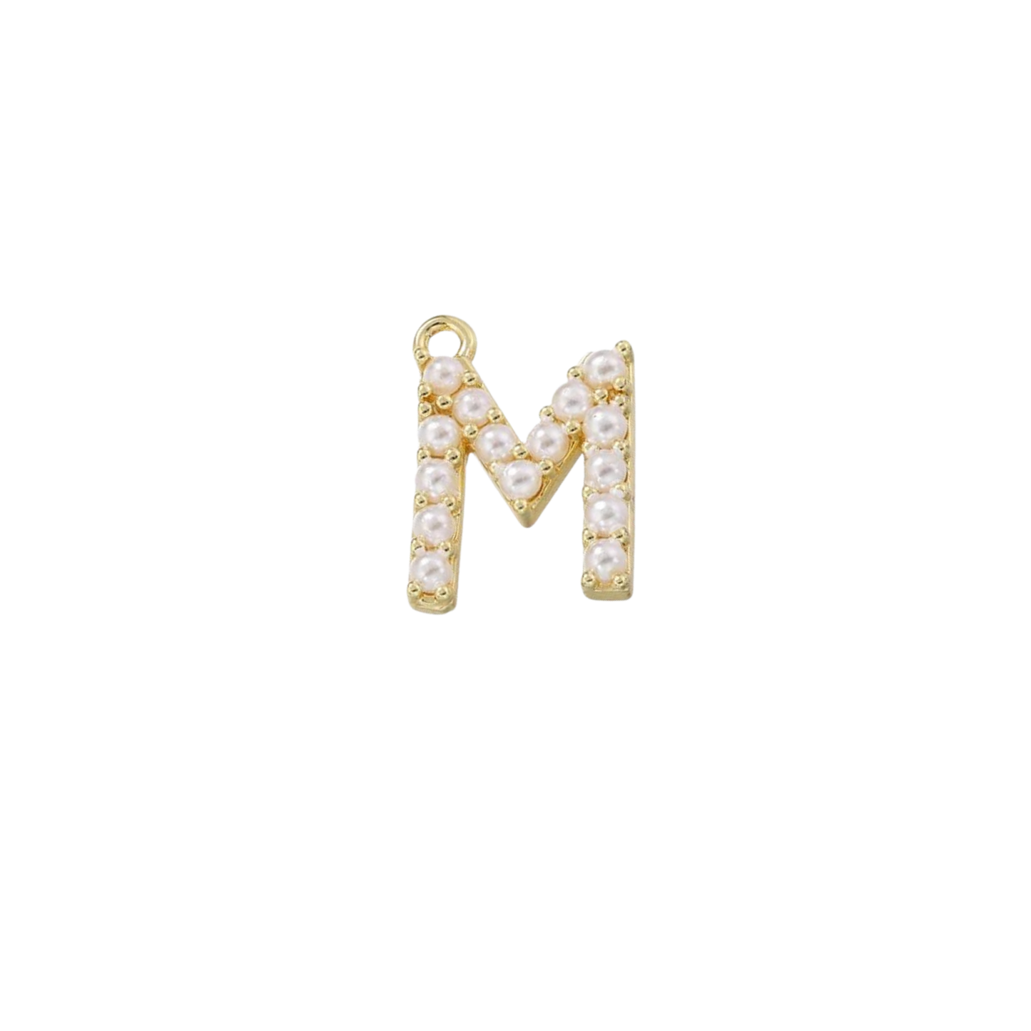 Mini Pearl Gold Initial Charms