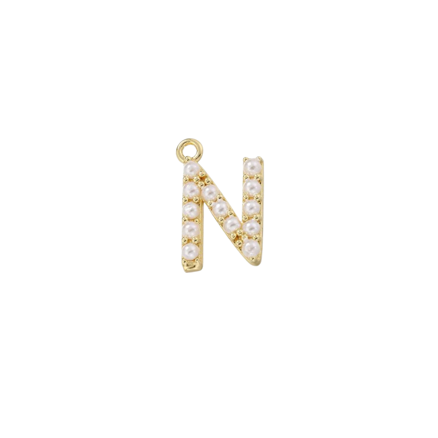 Mini Pearl Gold Initial Charms