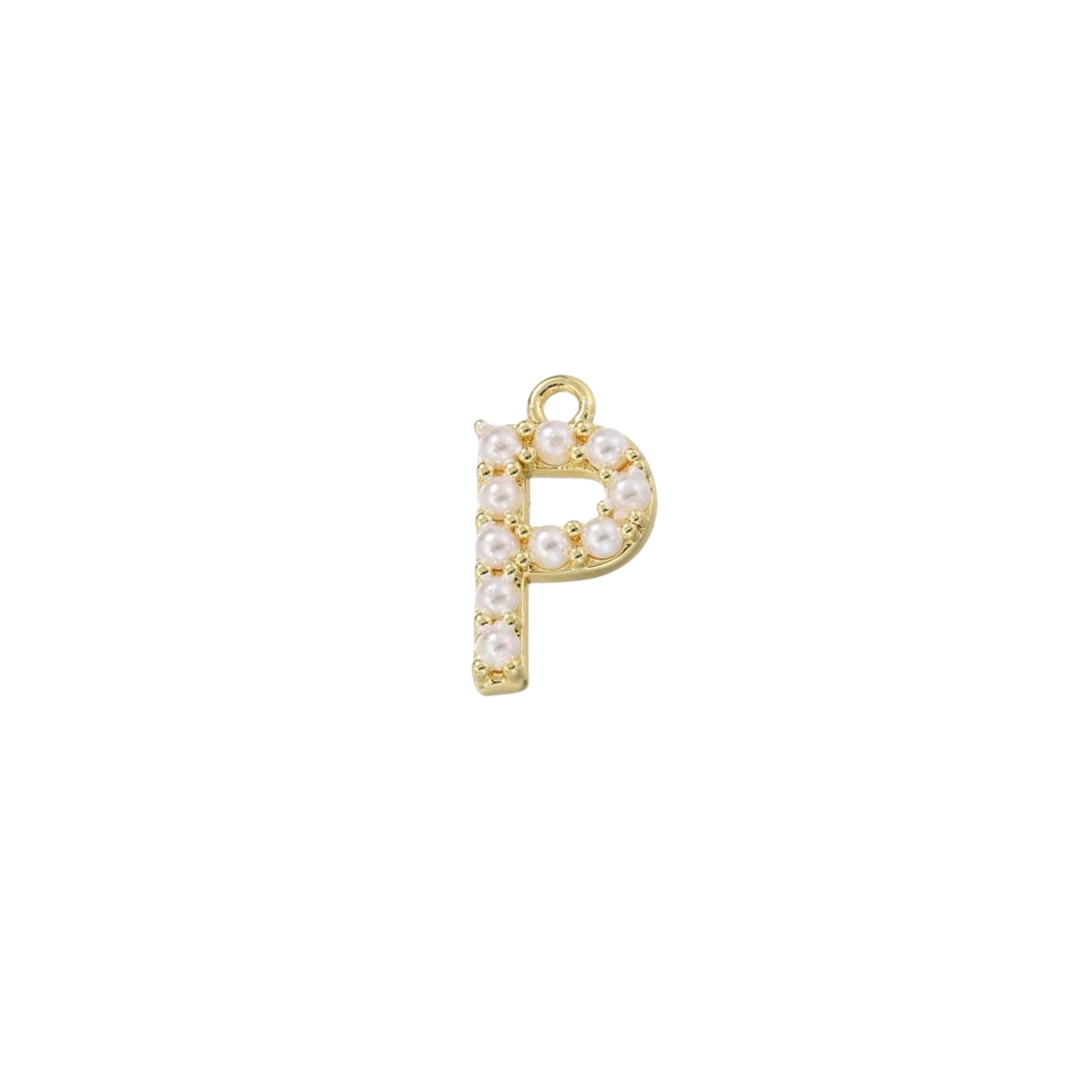 Mini Pearl Gold Initial Charms