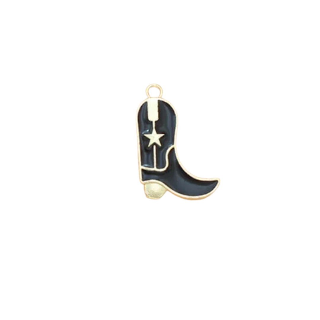 Small Black Boot Charm