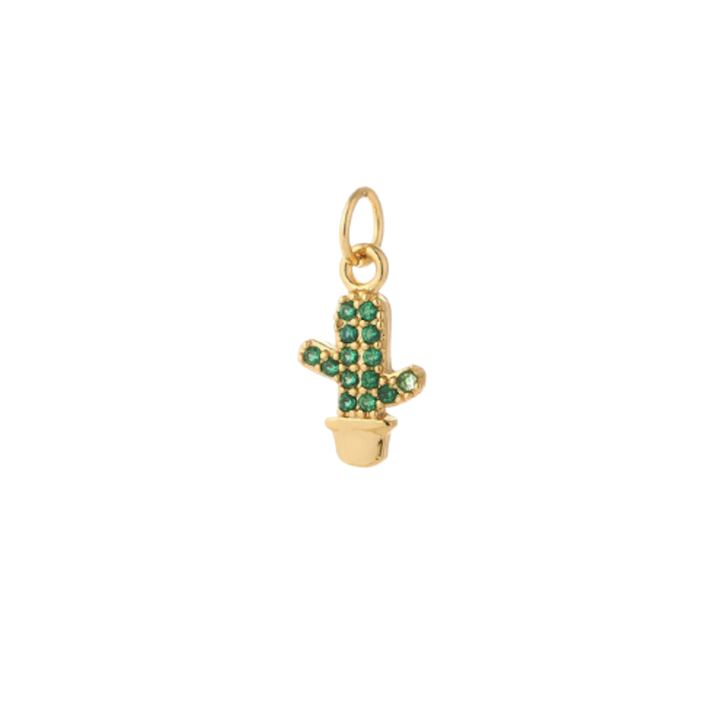 Small CZ Cactus Charm