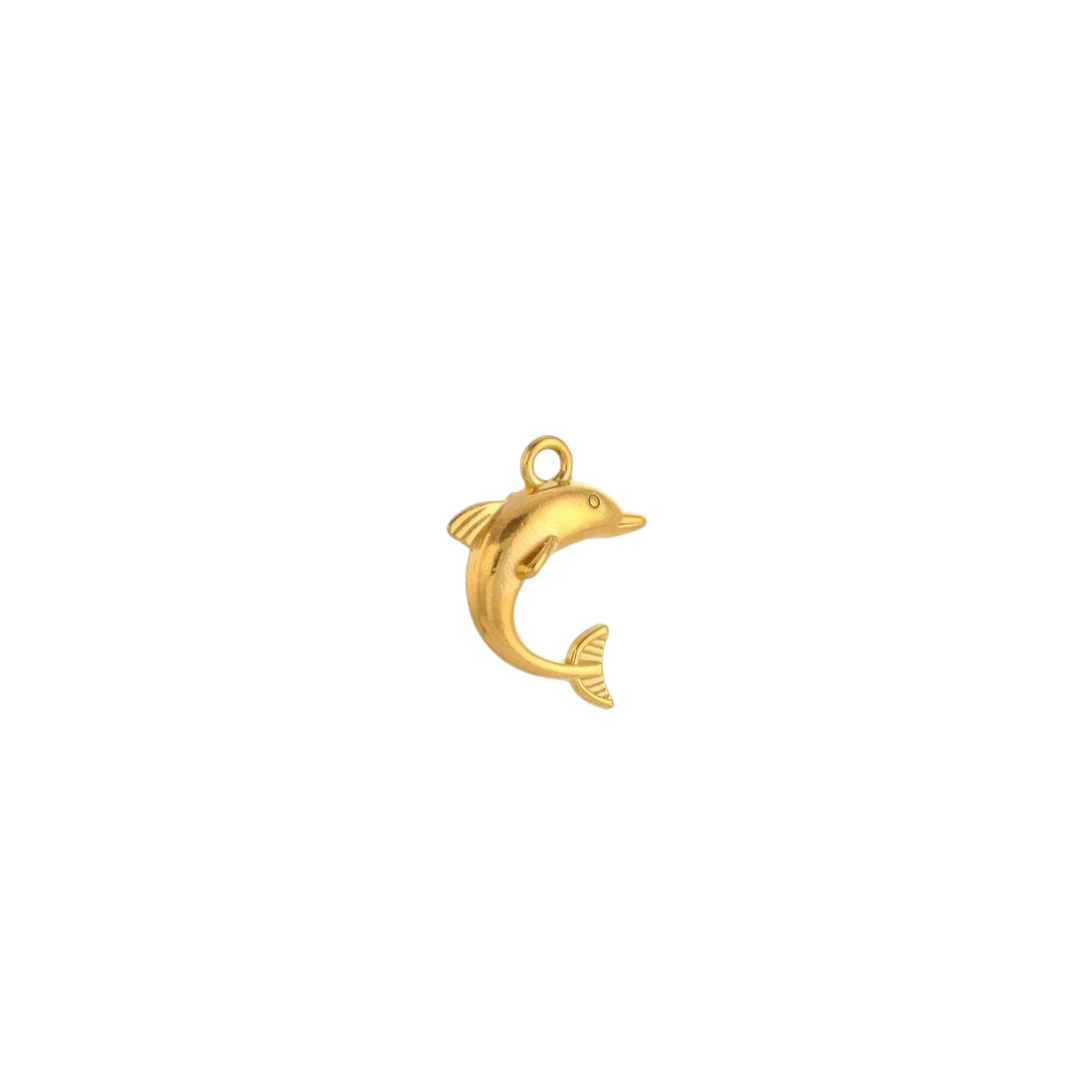 Small Gold Dolphin Charm