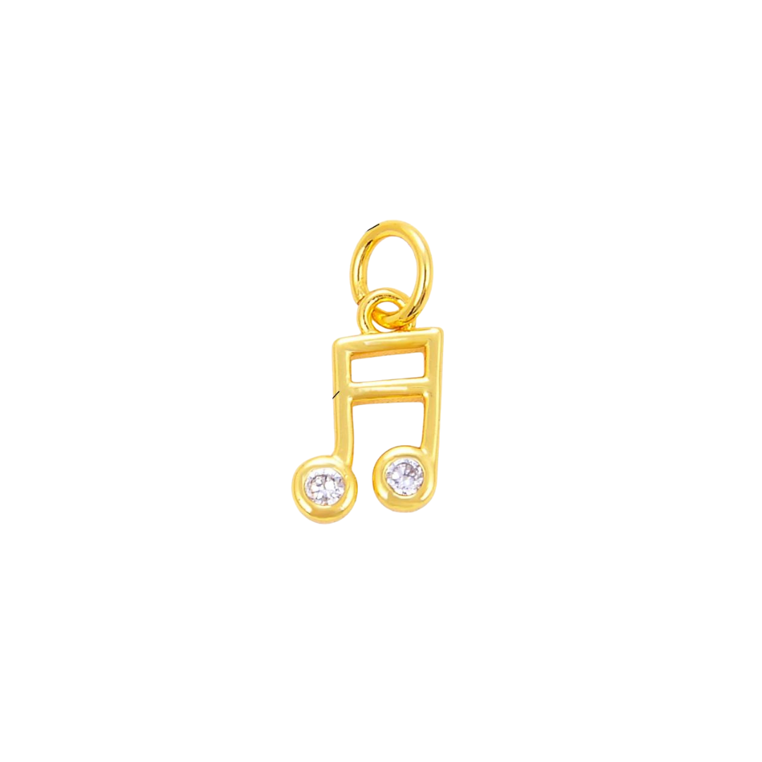 Small Gold Music Notes Charm