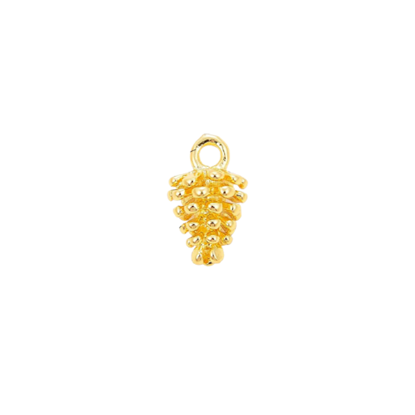 Small Gold Pinecone Charm