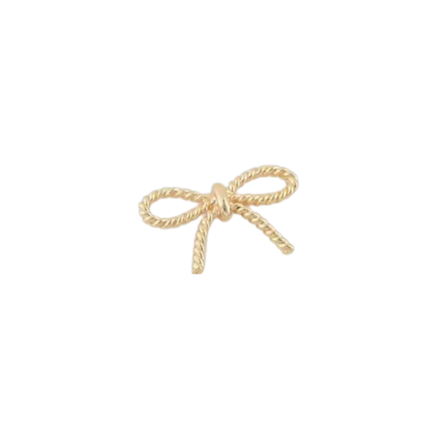 Small Gold Textured Bow Charm