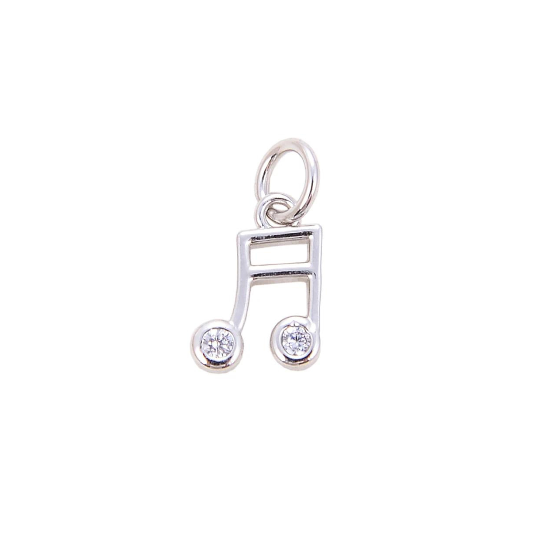 Small Silver Music Note Charm