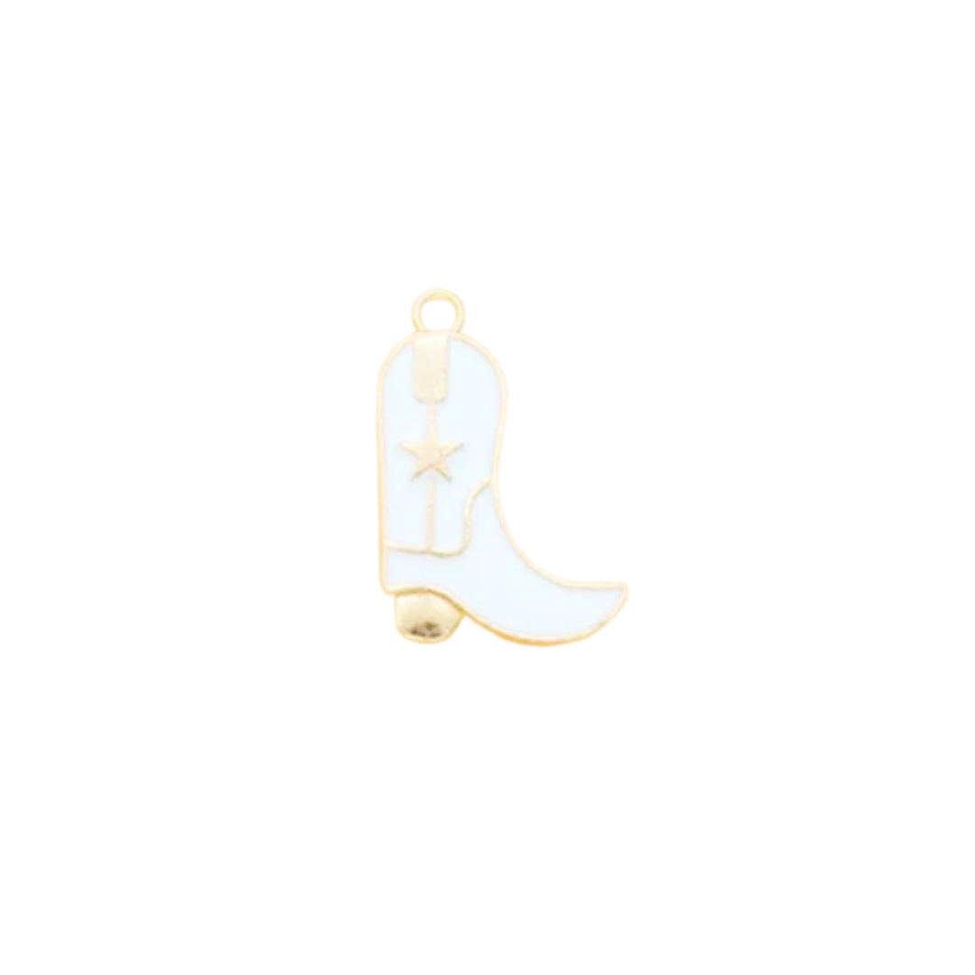 Small White Boot Charm